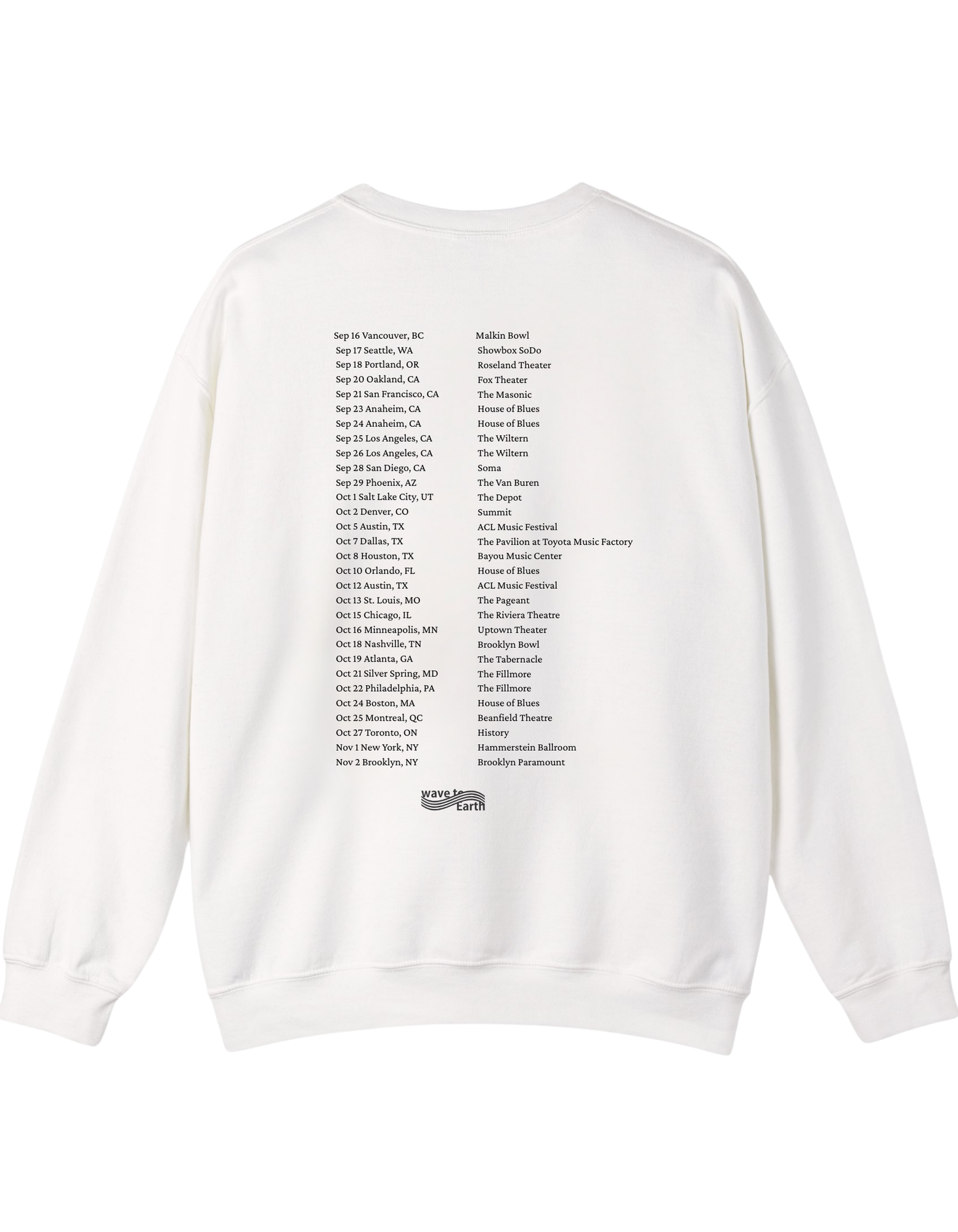 0.03 Na September to November Tour Wave to Earth Unisex Sweater [Pre-Order]