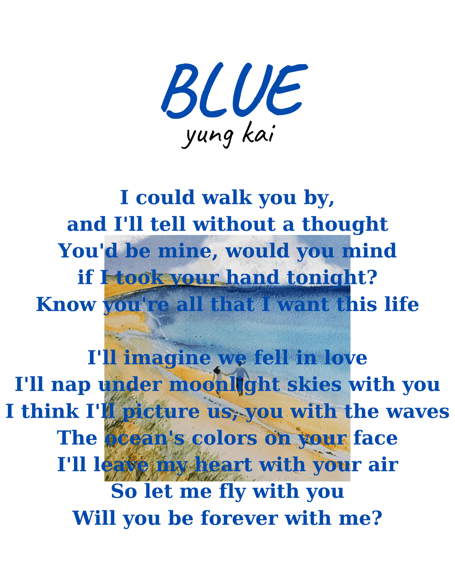 Blue Text Unisex T-Shirt