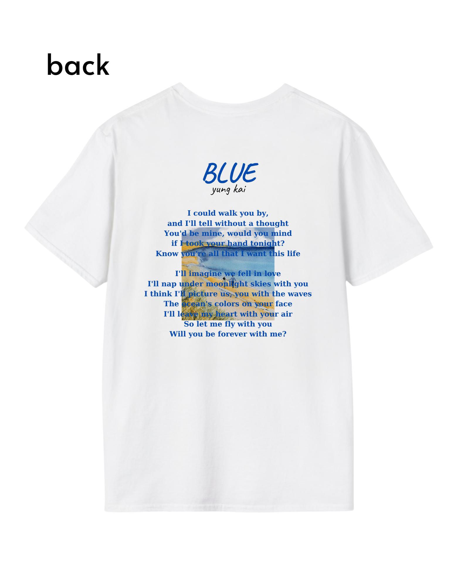Blue Text Unisex T-Shirt