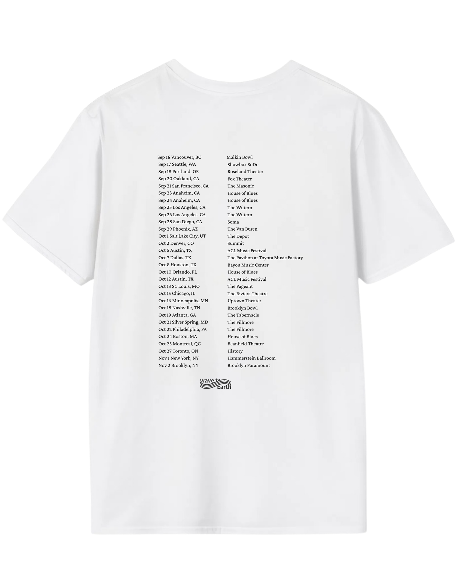 Wave to Earth 0.03 Na September to November Tour Unisex 1 T-Shirt